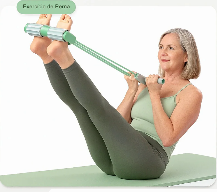 FlexPower: Faixa de Resistência – Treino Abdominal, Pernas e Braços em Casa