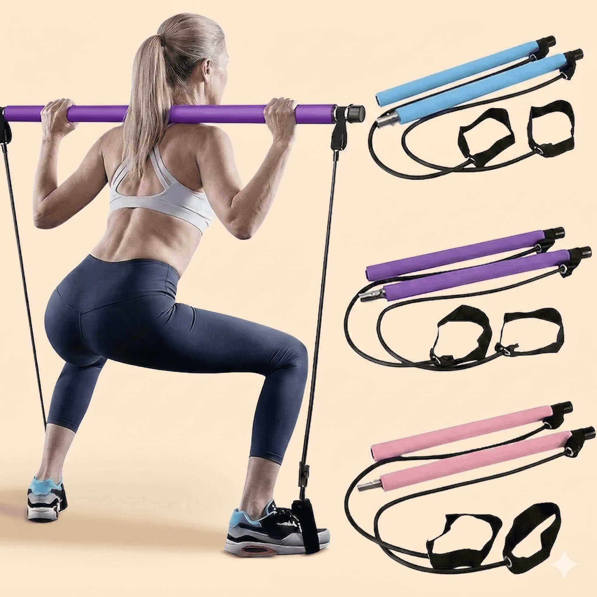 VivaFree: Barra de Pilates, Mobilidade Para Treino em Casa